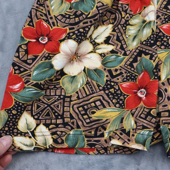 Capacity Shorts Womens M Multicolor Floral Elastic Waist High Rise Culotte - Picture 10 of 14